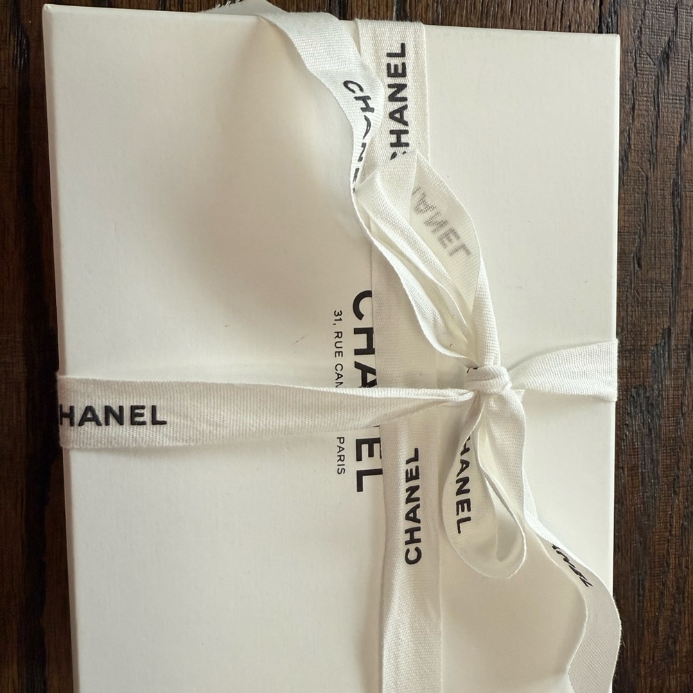 Chanel Calfskin Chevron Wallet w/ stud detailing